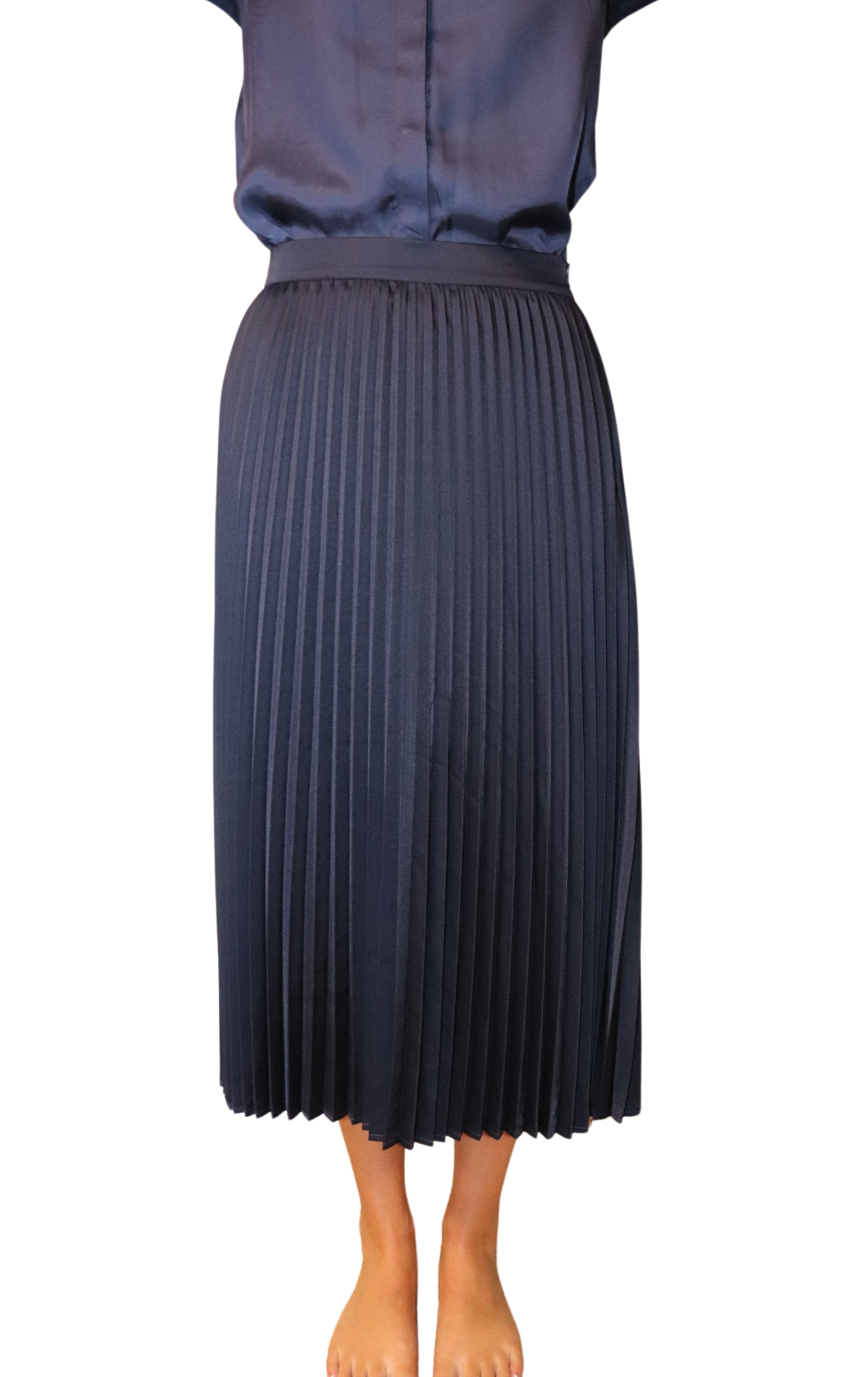Navy pleated skirt 30 online