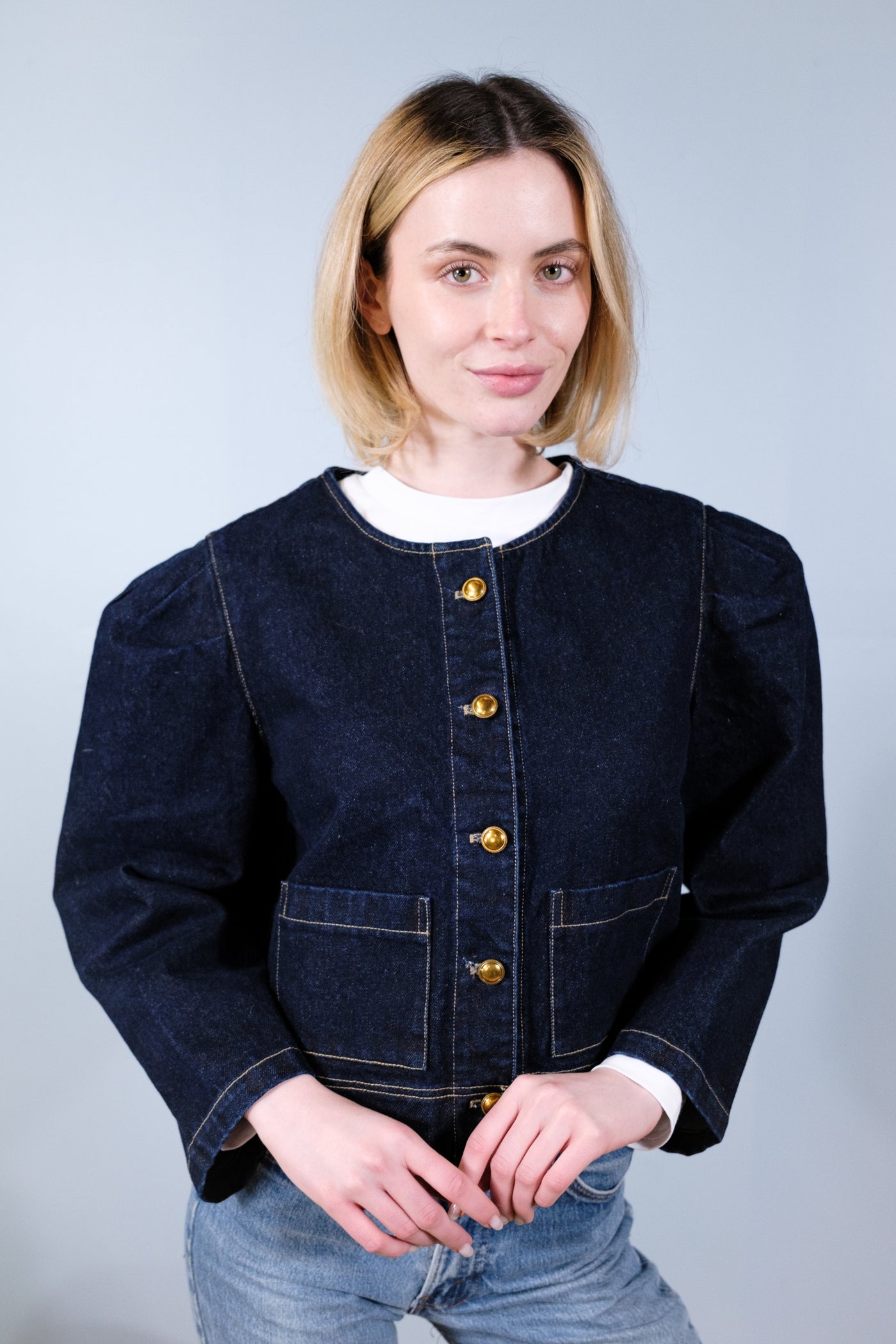 The Grace Blue Denim Jacket | Blue Denim