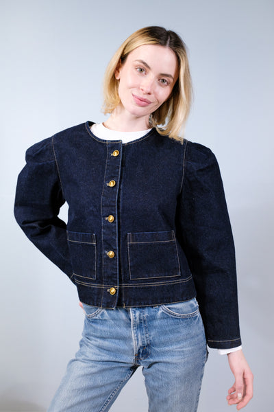 The Grace Blue Denim Jacket | Blue Denim