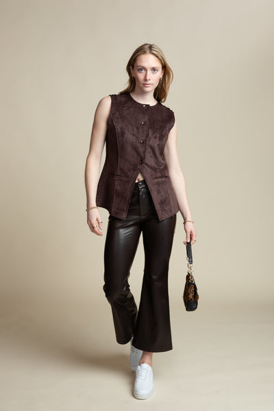 The Dylan Leather Pant | Chocolate
