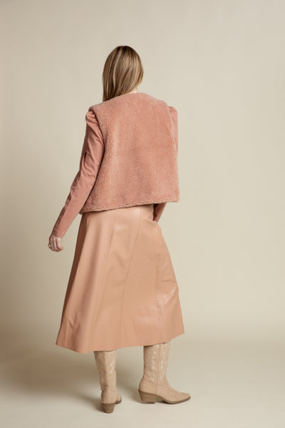 The Poppy Shearling Vest | Mocha