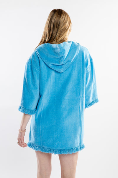 The Bailey Hooded Pullover | Aqua
