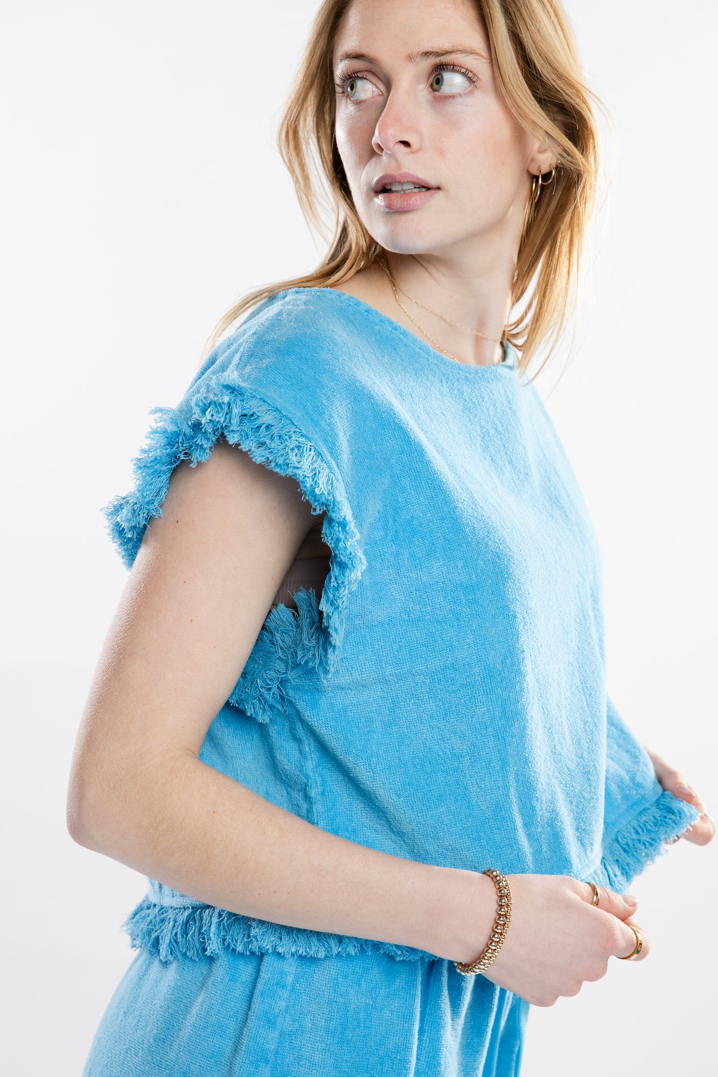 The Posey Cropped T-Shirt | Aqua
