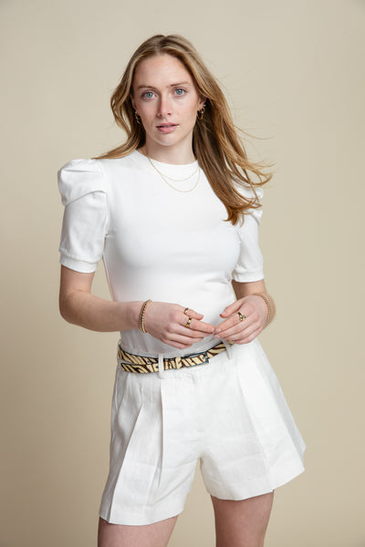 The Sloane Linen Short | White