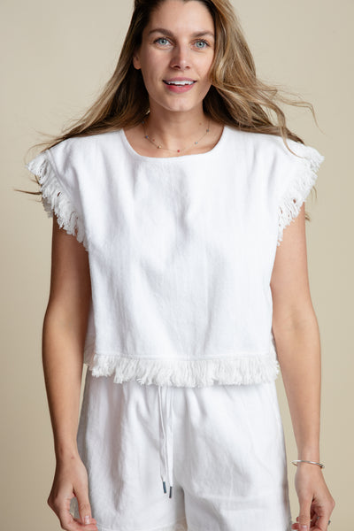 The Posey Cropped T-Shirt | White