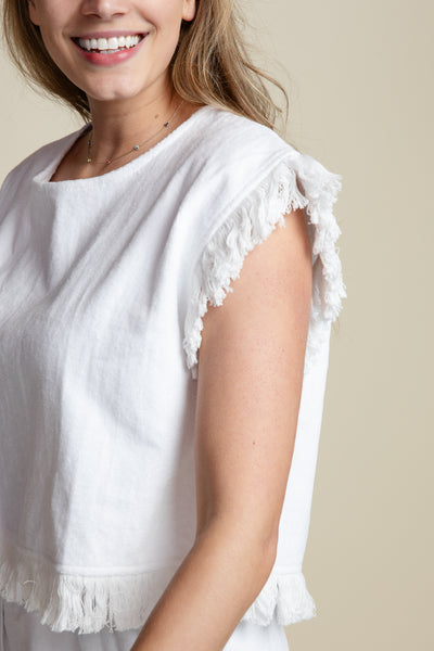 The Posey Cropped T-Shirt | White