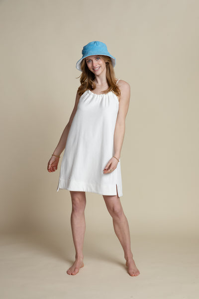 The Maisie Cinch Neck Dress | White