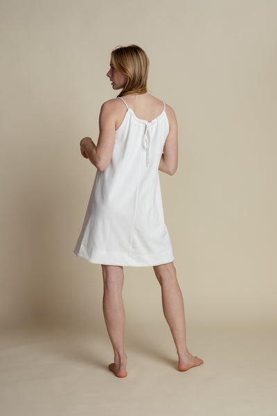 The Maisie Cinch Neck Dress | White
