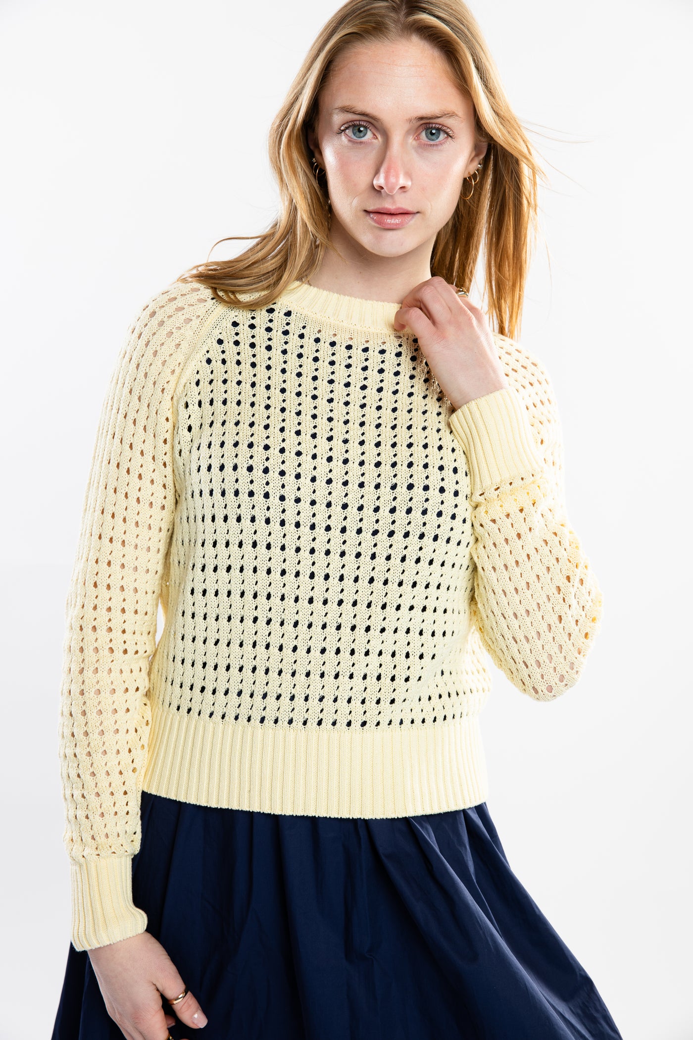 The Ingrid Open Weave Crew | Sun Sample