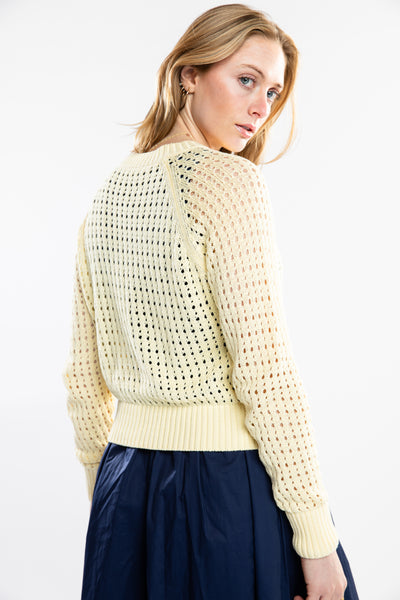 The Ingrid Open Weave Crew | Sun Sample