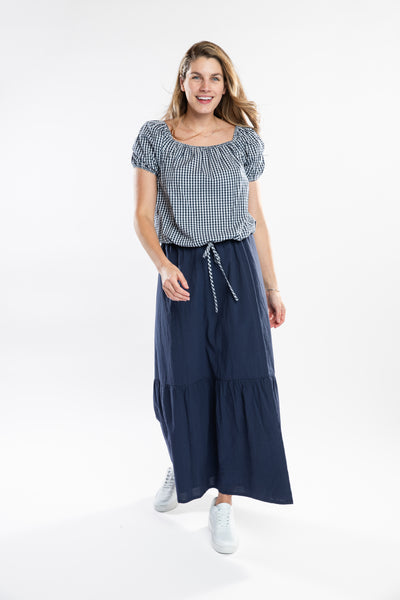 The Maddie Top | Navy Check