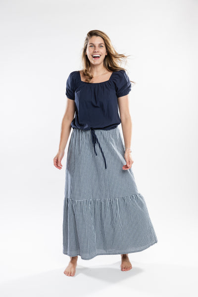The Laila Skirt | Navy Check