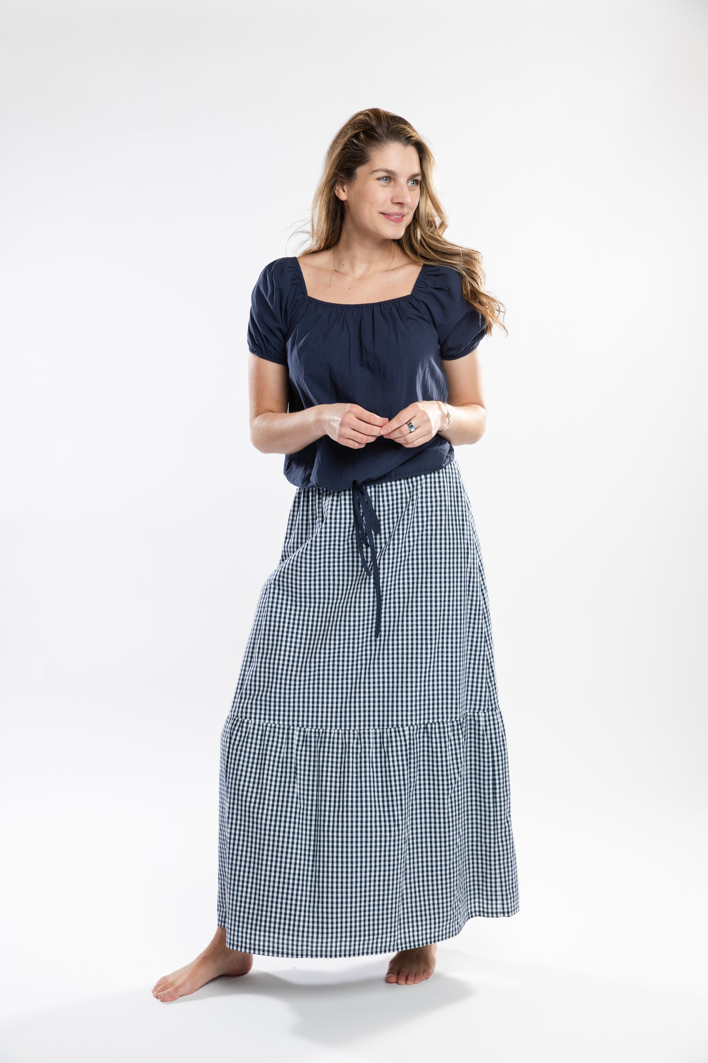 The Laila Skirt | Navy Check