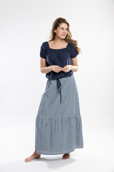 The Laila Skirt | Navy Check