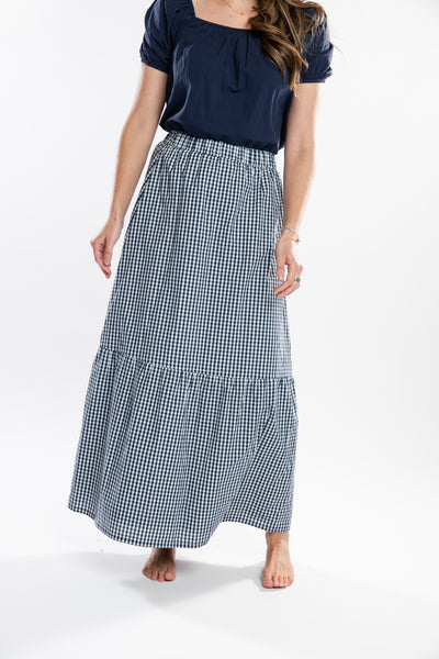 The Laila Skirt | Navy Check