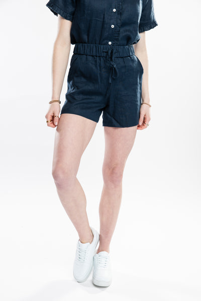 The Jenna Linen Short | Navy