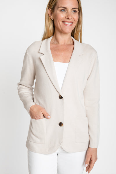 The Milly Knit Blazer | Sand