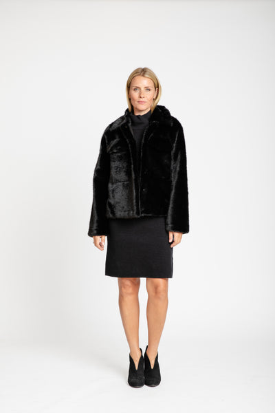 The Audrey Faux Fur Jacket | Black