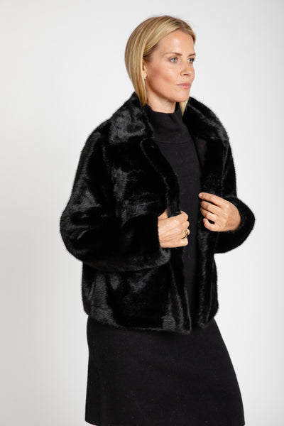 The Audrey Faux Fur Jacket | Black