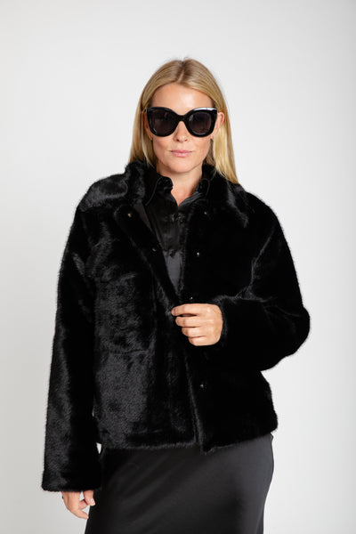 The Audrey Faux Fur Jacket | Black