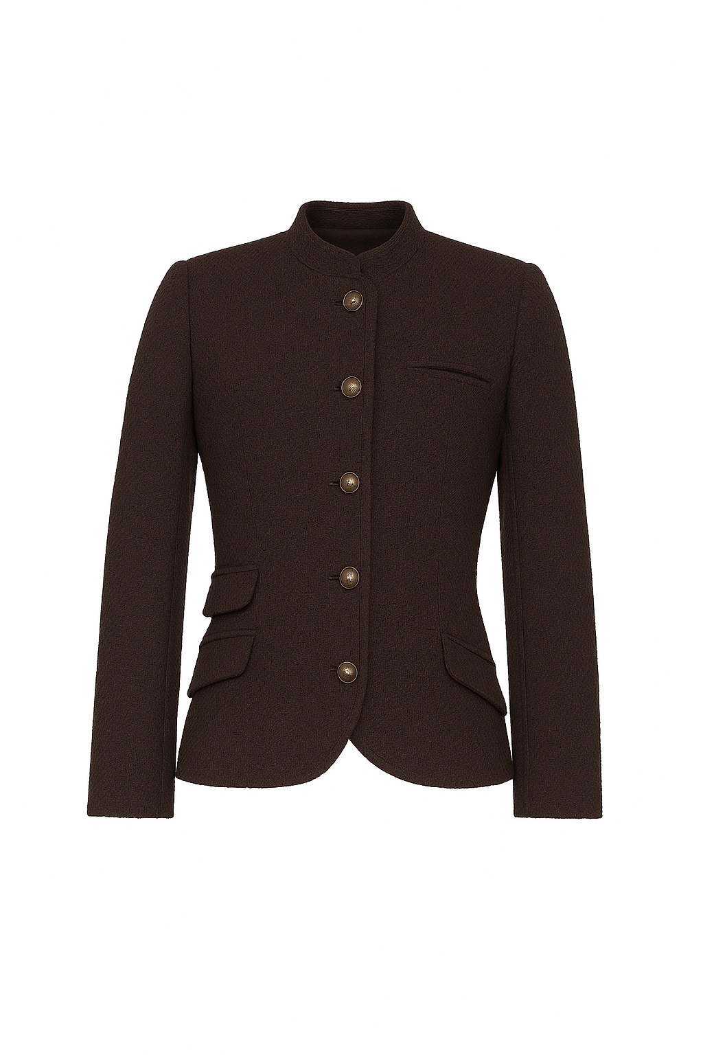 The Edie Boucle Jacket | Chocolate