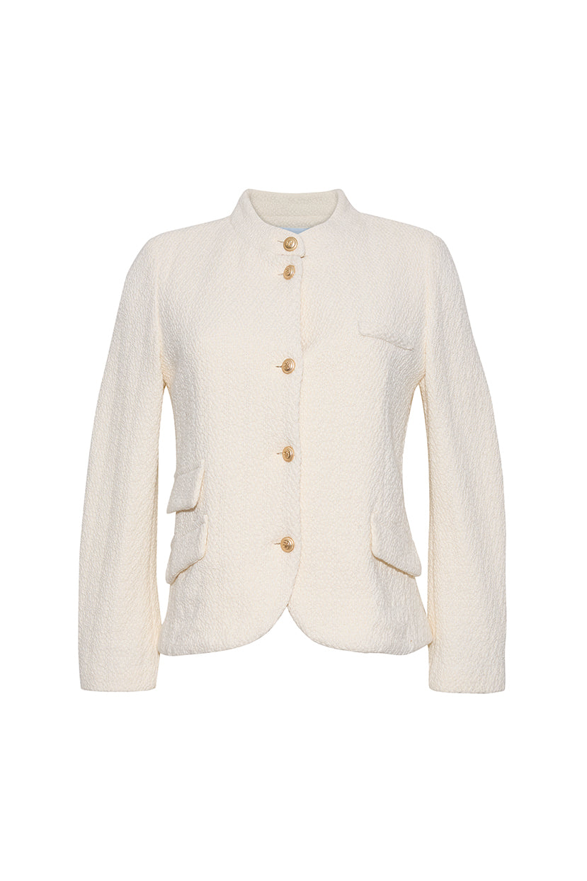 The Edie Boucle Jacket | Cream