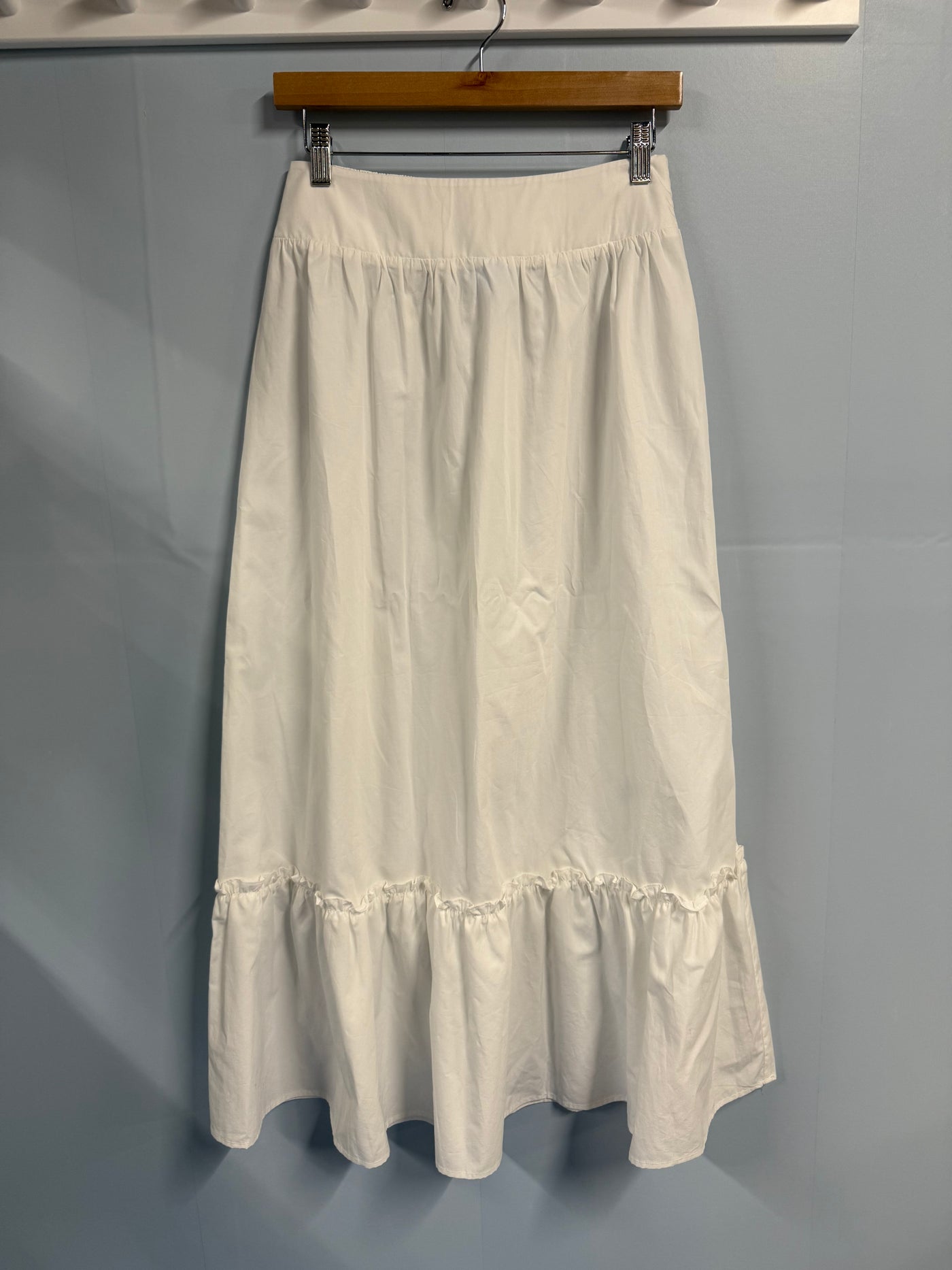The Franny Ruffle Skirt | White Sample