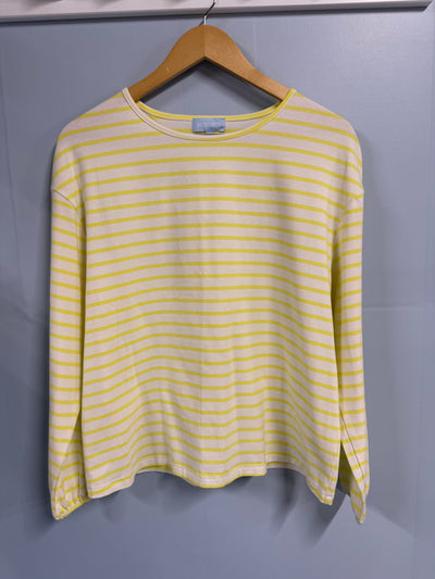 The Emma Crew Neck Tee | White & Sun