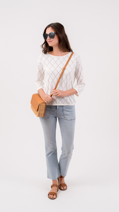 The Diamond Open Weave | White