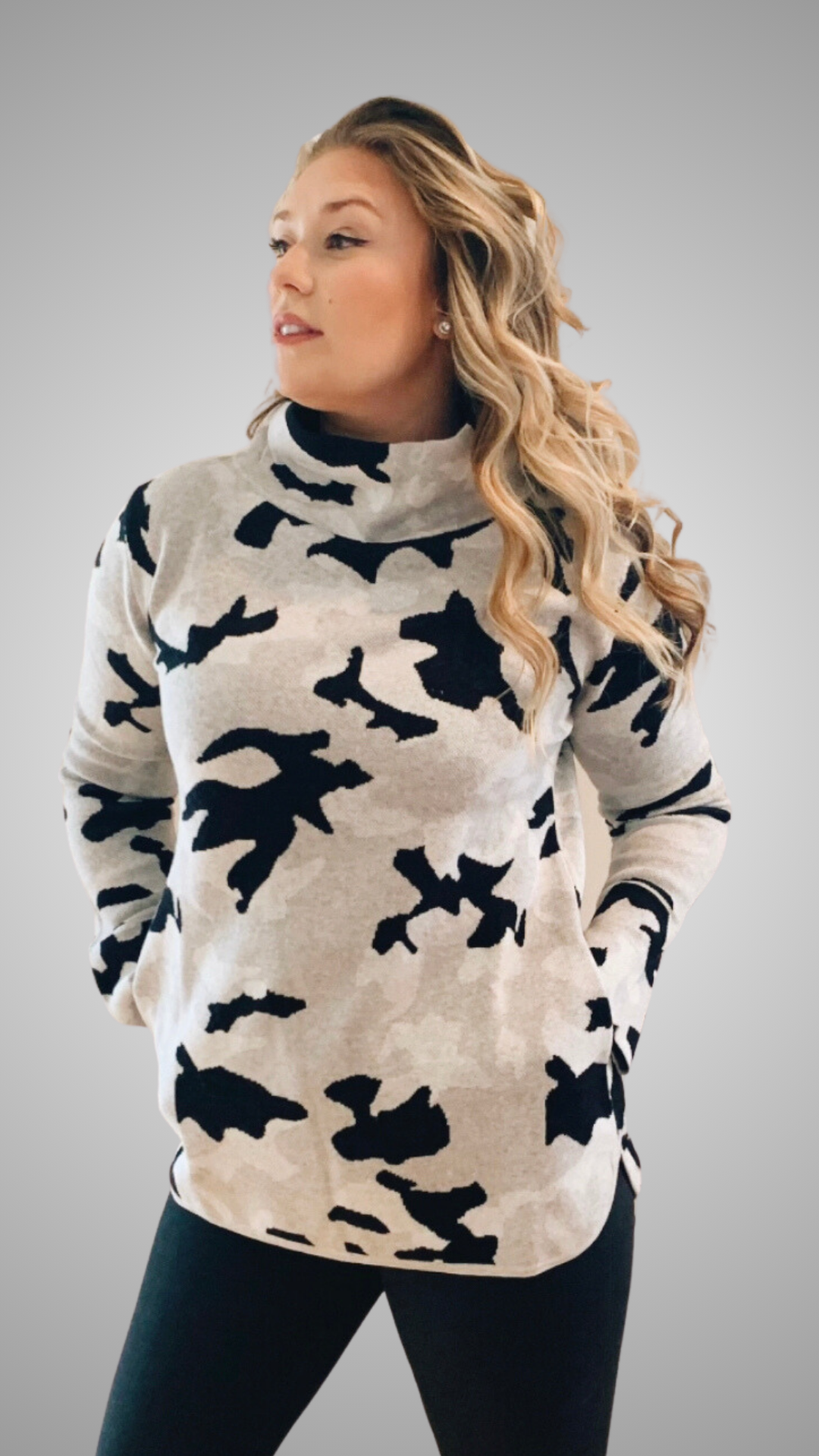 The Camo Laura Tunic | Black Combo