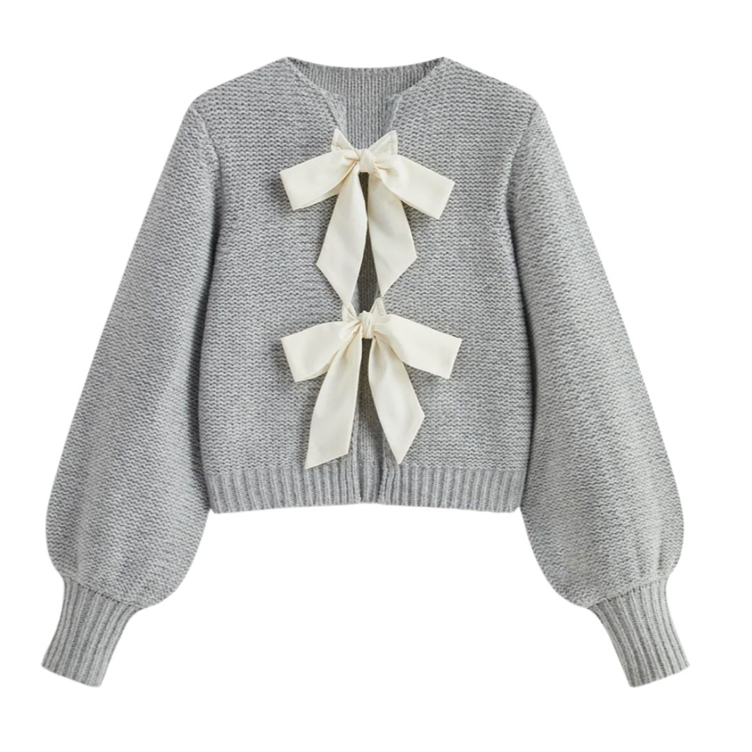 The Lainey Bow Sweater | Gray