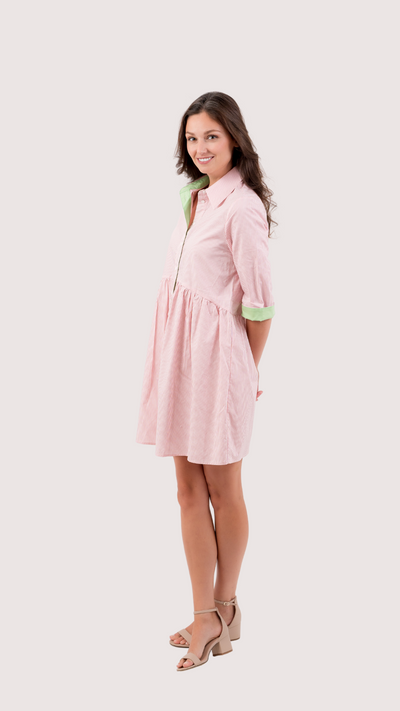 The Hampton Striped Dress | Pink