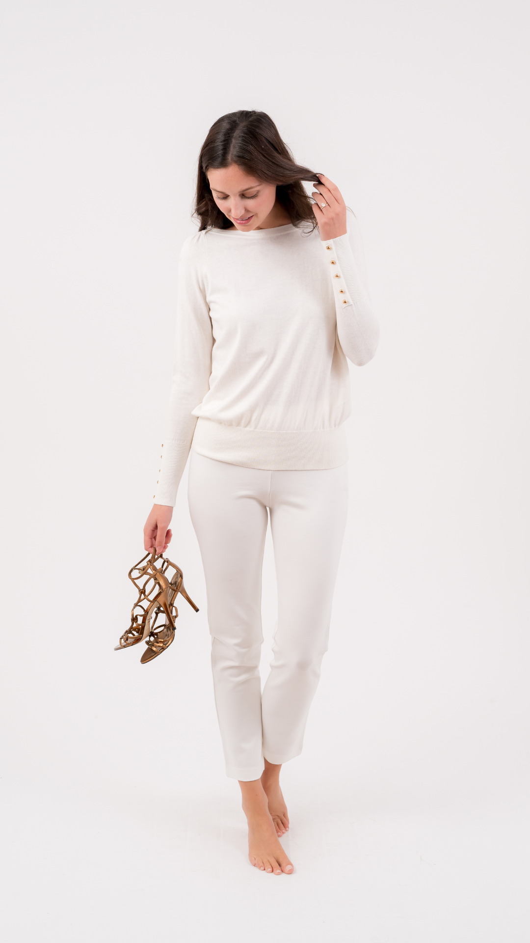 The Bateau Neck Sweater | Chalk