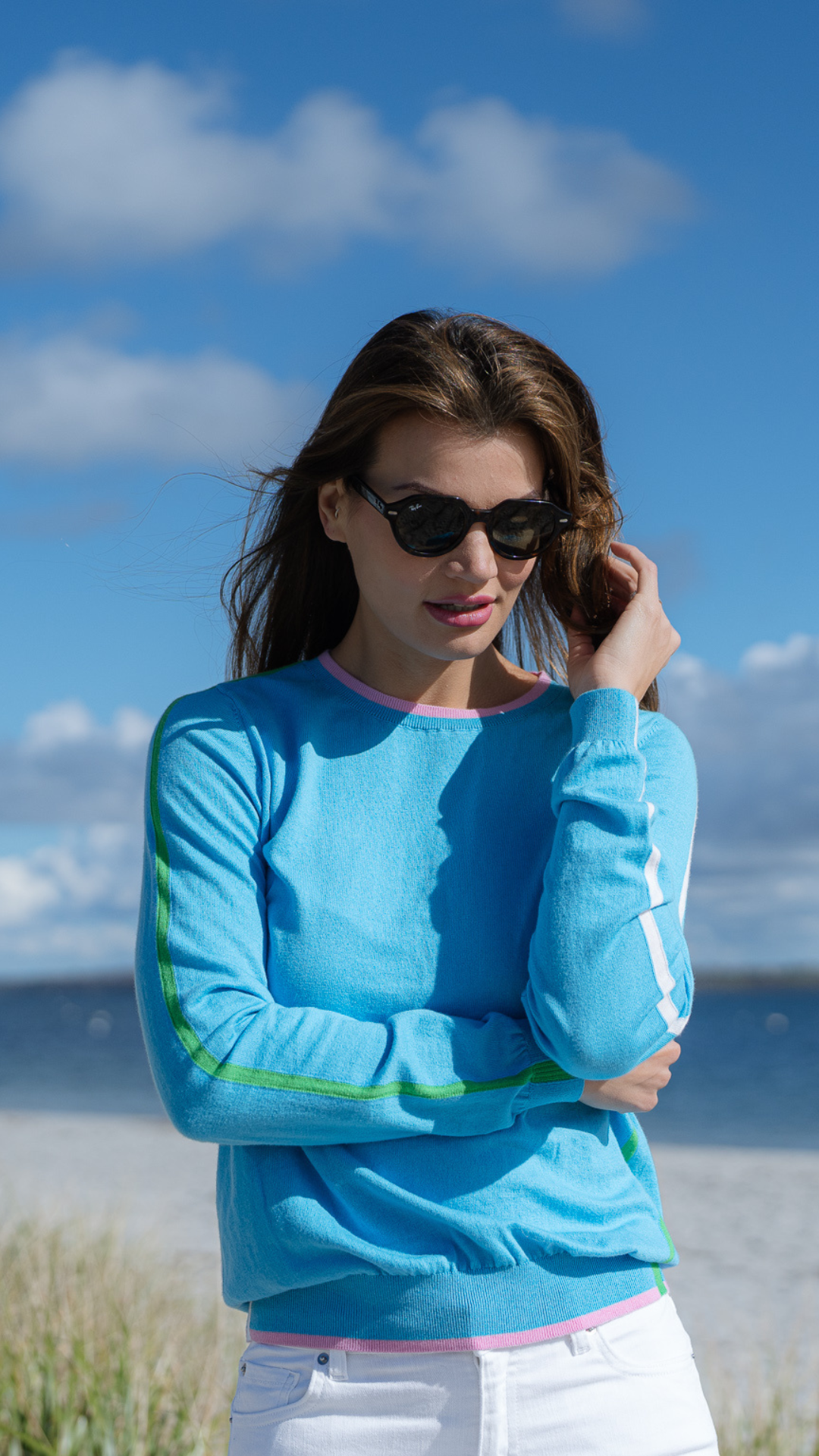 The Nantucket Tipped Sweater | Blue