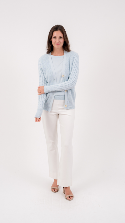 The Refined Cardigan | Frost Blue
