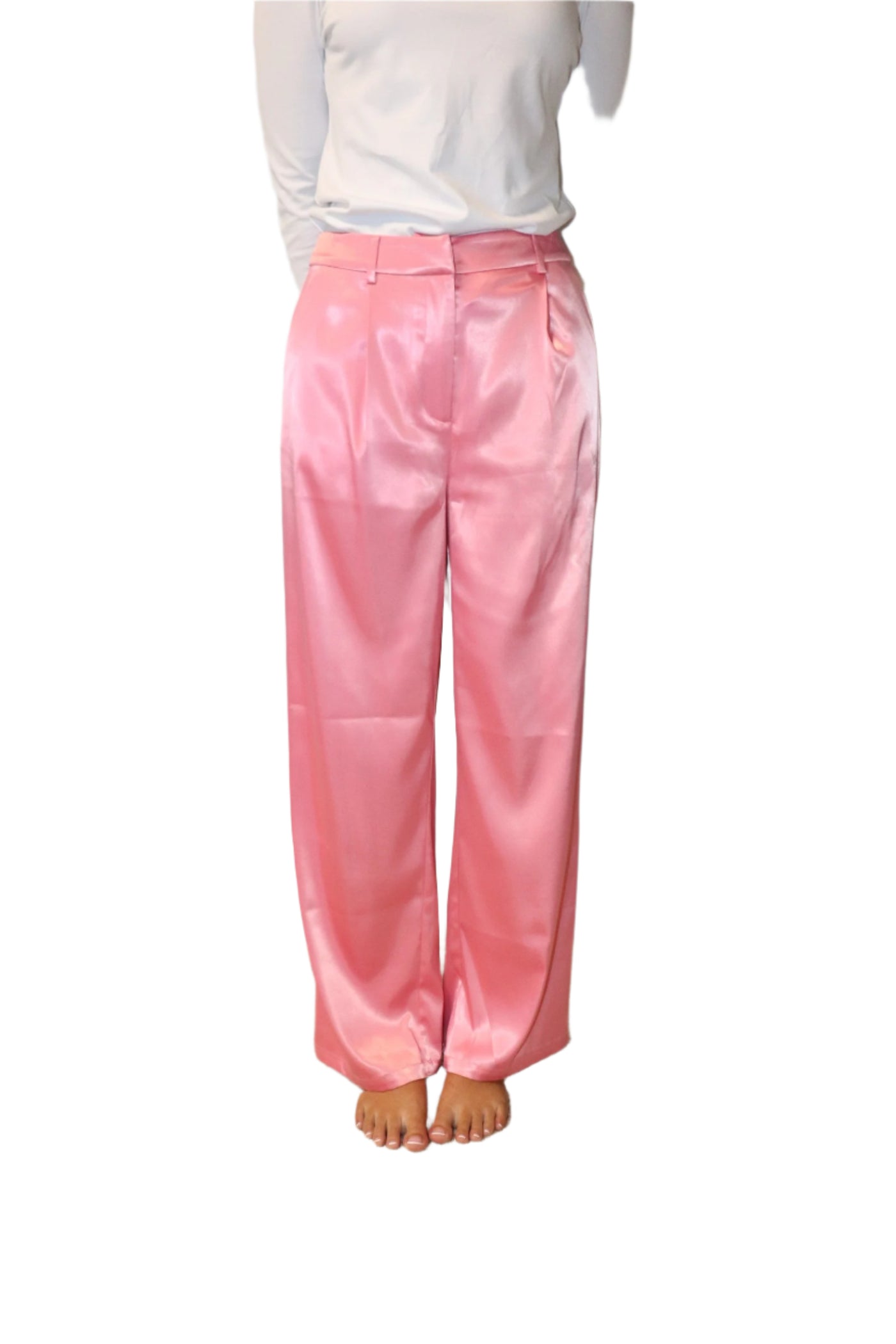 The Quinn Satin Pant | Pink
