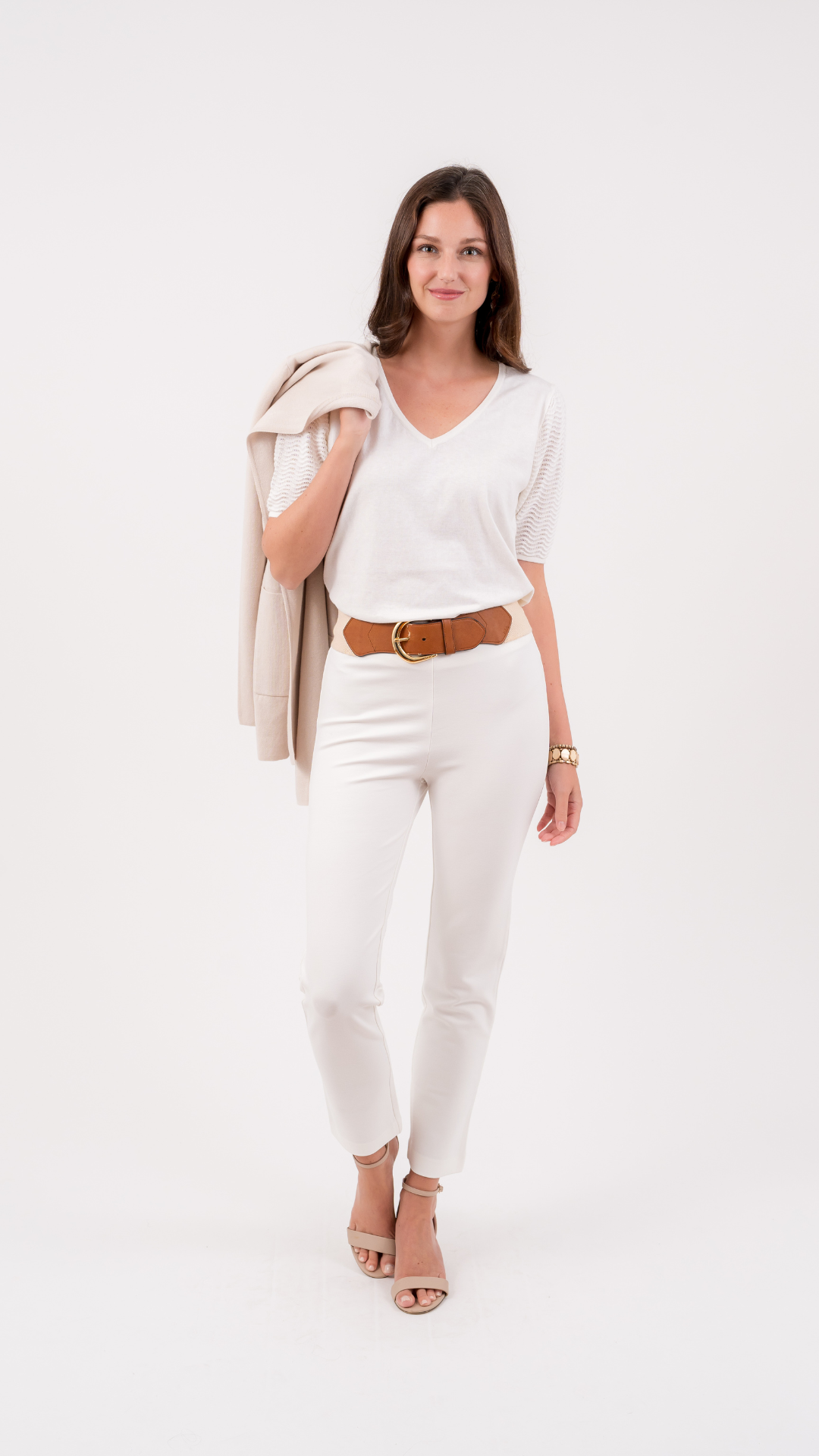 The Caroline V-Neck | White