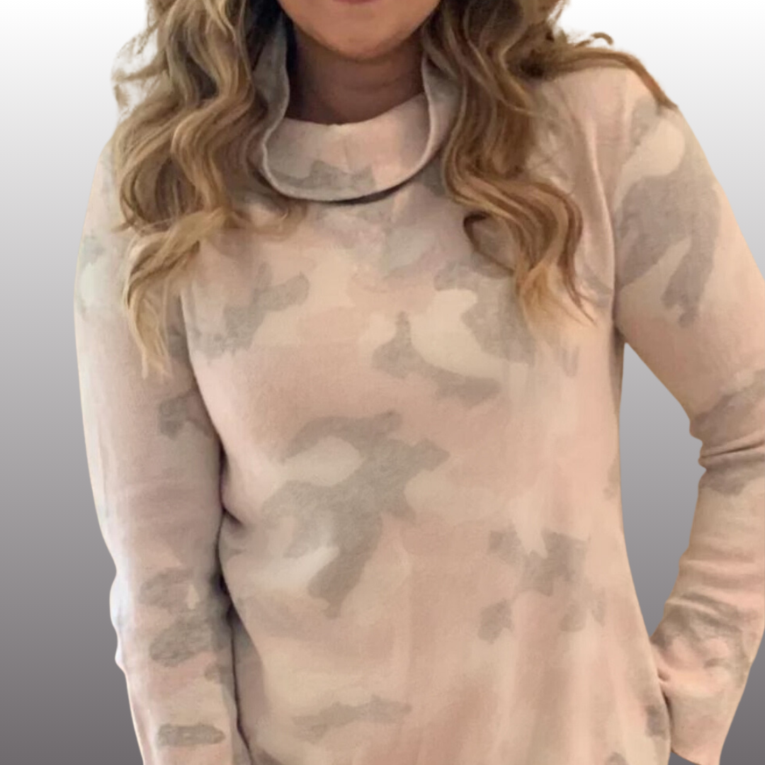 The Camo Laura Tunic | Light Pink Combo