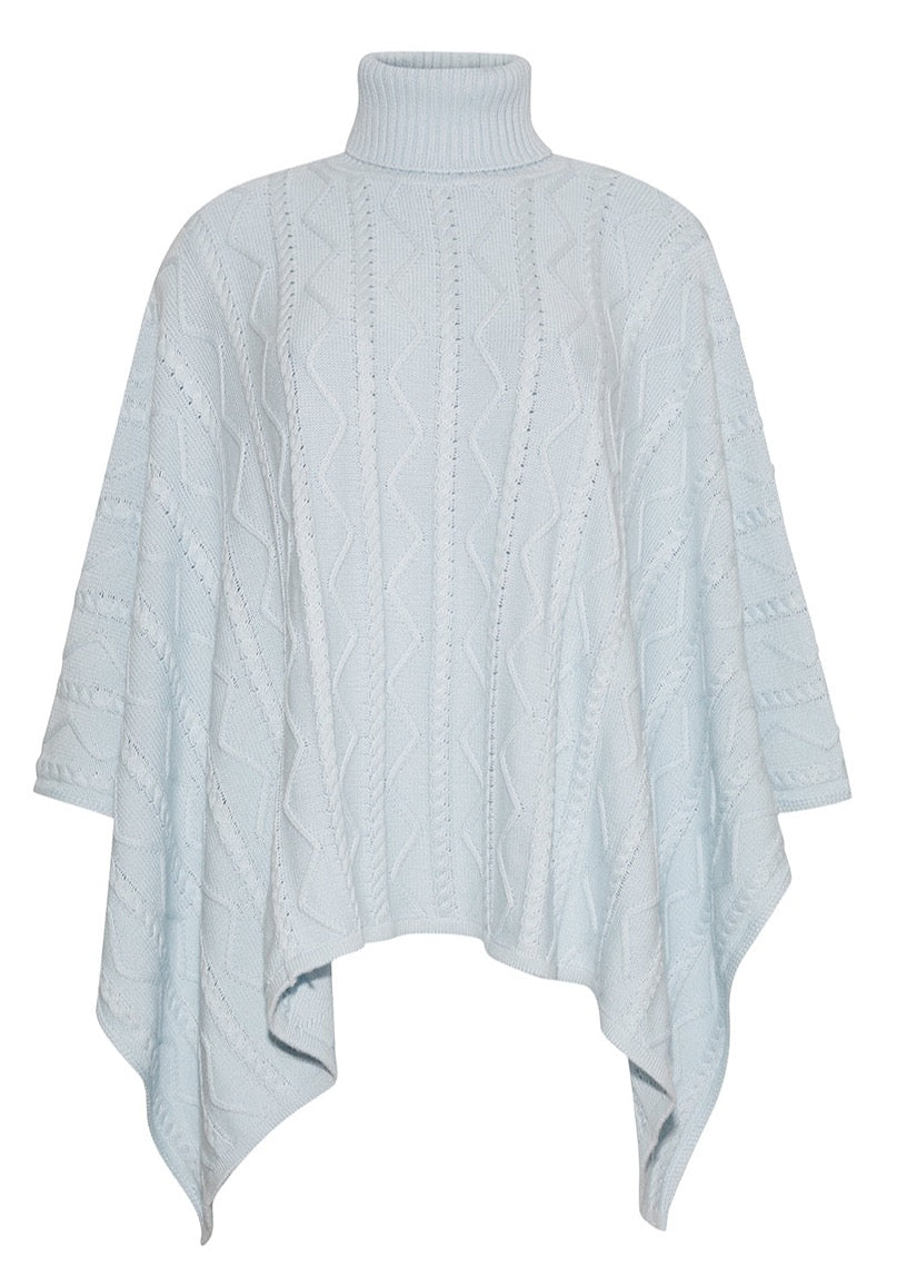 The Perry Poncho | Frost Blue